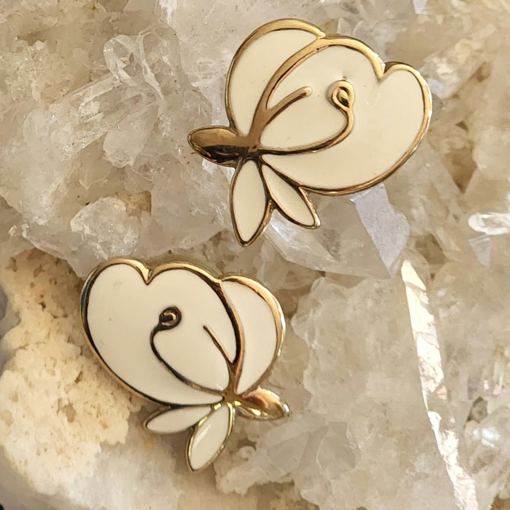 Vintage Enamel Stud Earrings